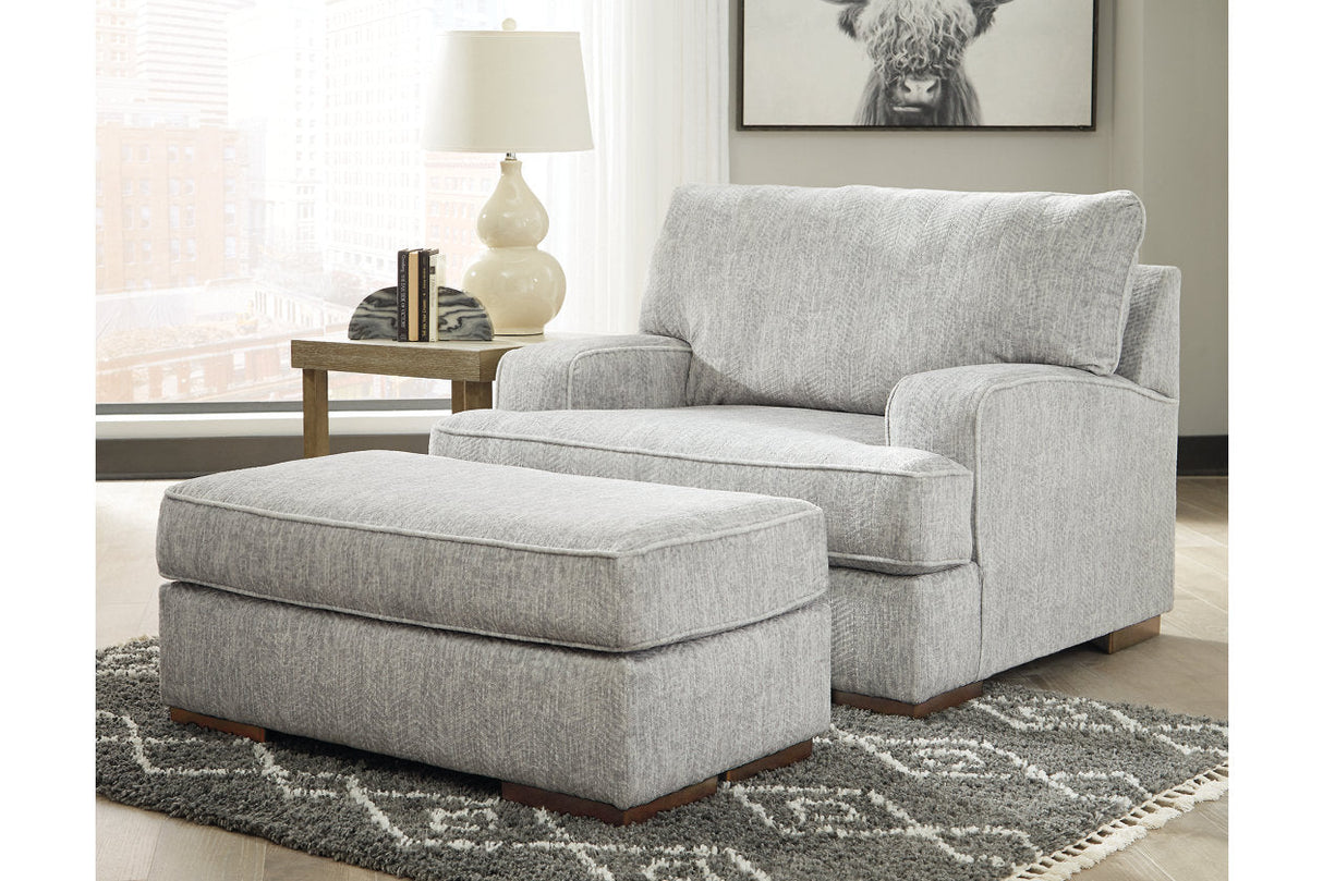 Mercado Pewter Sofa, Oversized Chair and Ottoman