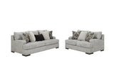 Mercado Pewter Sofa and Loveseat