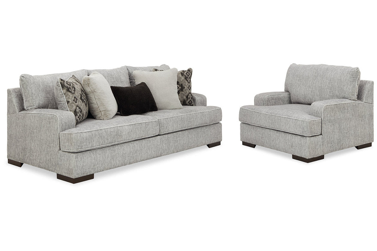 Mercado Pewter Sofa and Chair