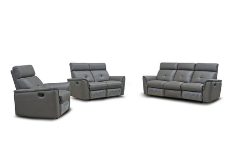 8501 Dark Grey Chair w/Manual Recliner by ESF Furniture at Eve Furniture