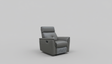 8501 Dark Grey Chair w/Manual Recliner by ESF Furniture at Eve Furniture