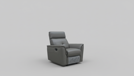 8501 Dark Grey Chair w/Manual Recliner by ESF Furniture at Eve Furniture