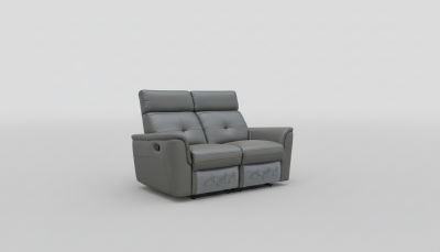 8501 Dark Grey Loveseat w/Manual Recliner by ESF Furniture at Eve Furniture