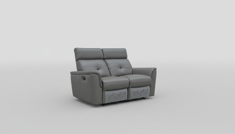 8501 Dark Grey Loveseat w/Manual Recliner by ESF Furniture at Eve Furniture