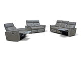 8501 Dark Grey Sofa w/Manual Recliner by ESF Furniture at Eve Furniture