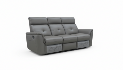 8501 Dark Grey Sofa w/Manual Recliner by ESF Furniture at Eve Furniture