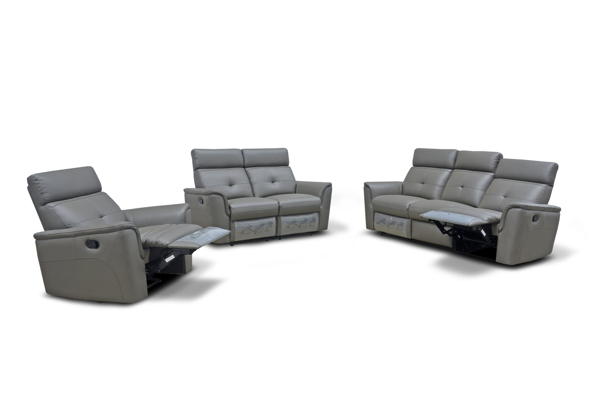8501 Dark Grey w/Manual Recliner by ESF Furniture at Eve Furniture