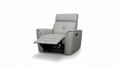 8501 Light Grey Chair w/Manual Recliner by ESF Furniture at Eve Furniture