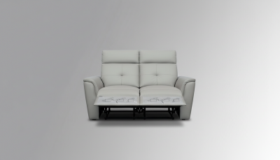 8501 Light Grey Loveseat w/Manual Recliners by ESF Furniture at Eve Furniture
