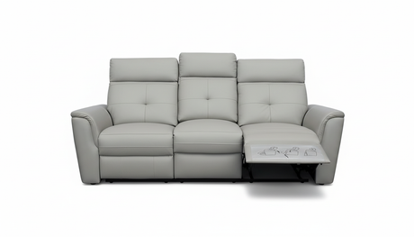 8501 Light Grey Sofa w/Manual Recliners by ESF Furniture at Eve Furniture