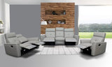 8501 Light Grey w/Manual Recliners by ESF Furniture at Eve Furniture