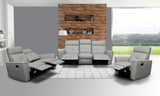 8501 Light Grey w/Manual Recliners by ESF Furniture at Eve Furniture
