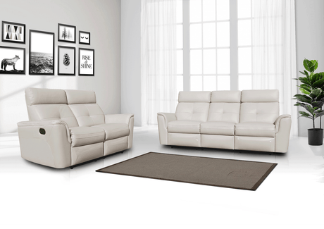 8501 White w/Manual Recliners by ESF Furniture at Eve Furniture