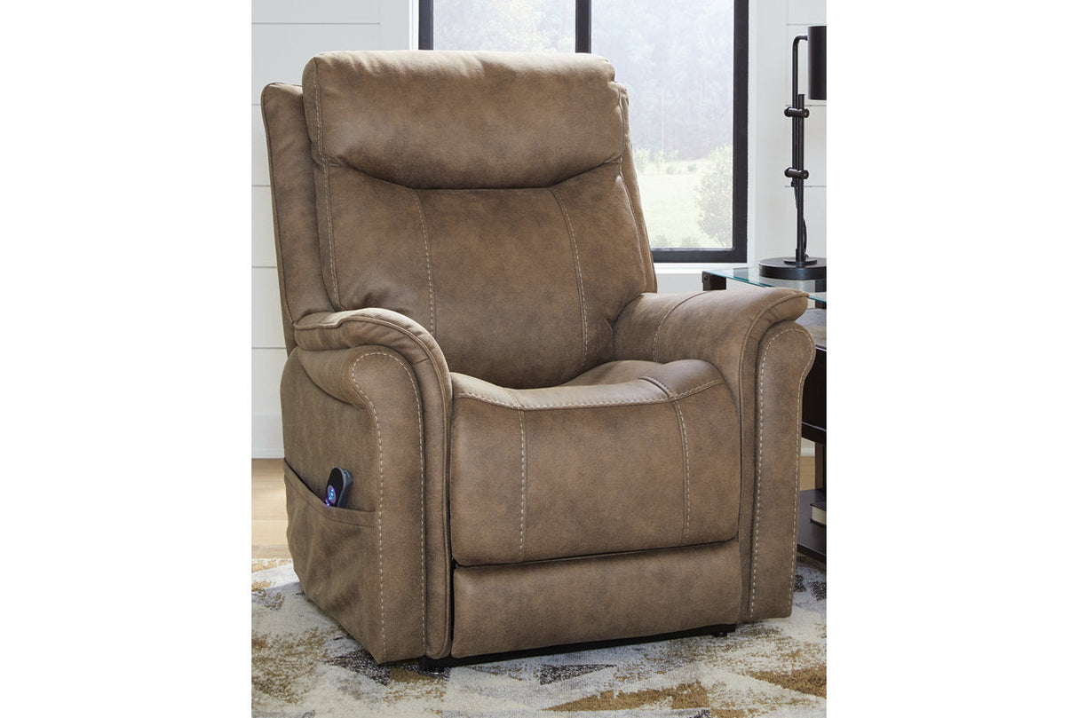 Lorreze Driftwood Power Lift Recliner