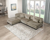 Traverse Taupe Ottoman by Homelegance at Eve Furniture
