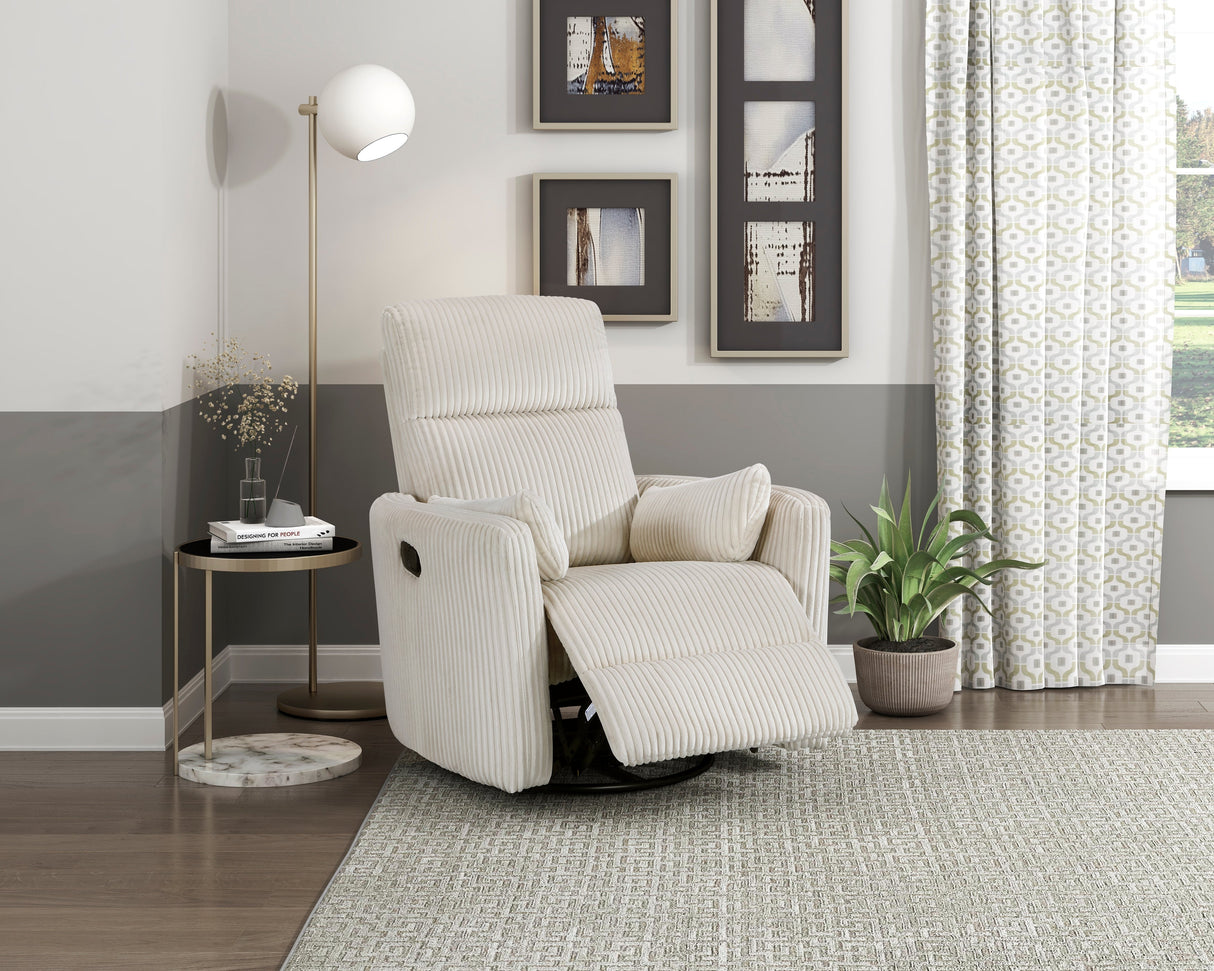 Traverse Beige Swivel Glider Reclining Chair