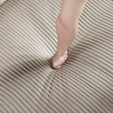 Traverse Taupe Ottoman by Homelegance at Eve Furniture
