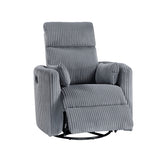 Traverse Gray Swivel Glider Reclining Chair