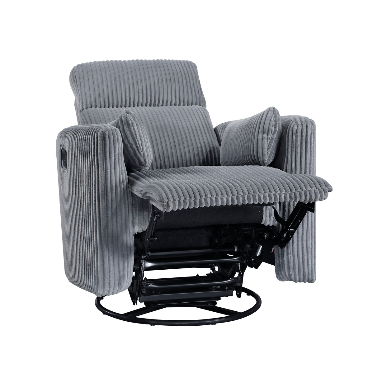 Traverse Gray Swivel Glider Reclining Chair