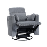 Traverse Gray Swivel Glider Reclining Chair