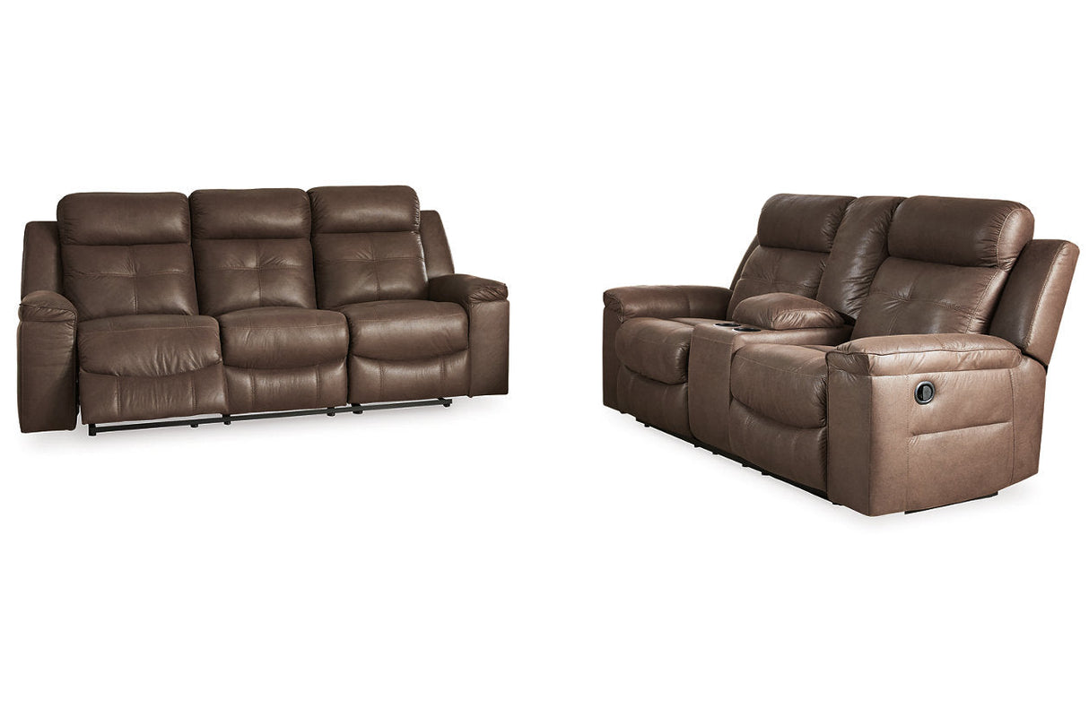 Jesolo Coffee Reclining Sofa and Loveseat