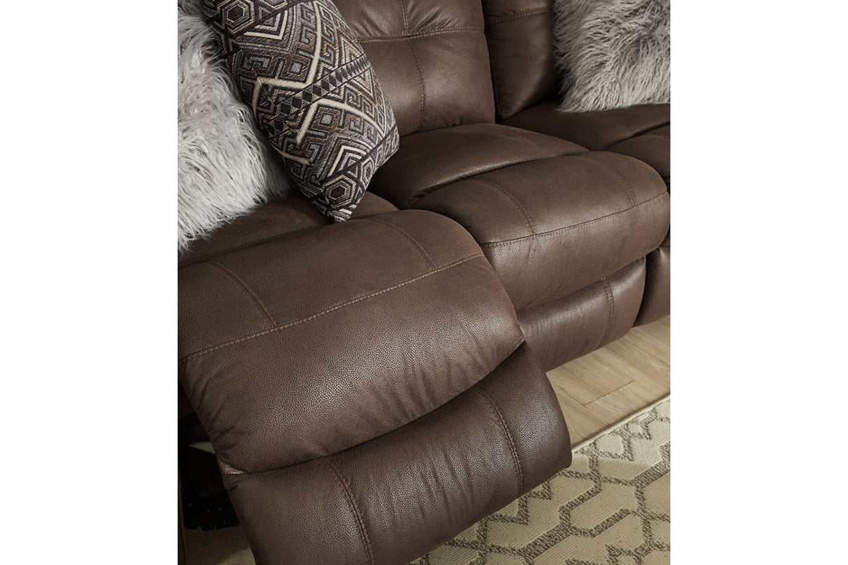 Jesolo Coffee Reclining Sofa and Loveseat with Recliner