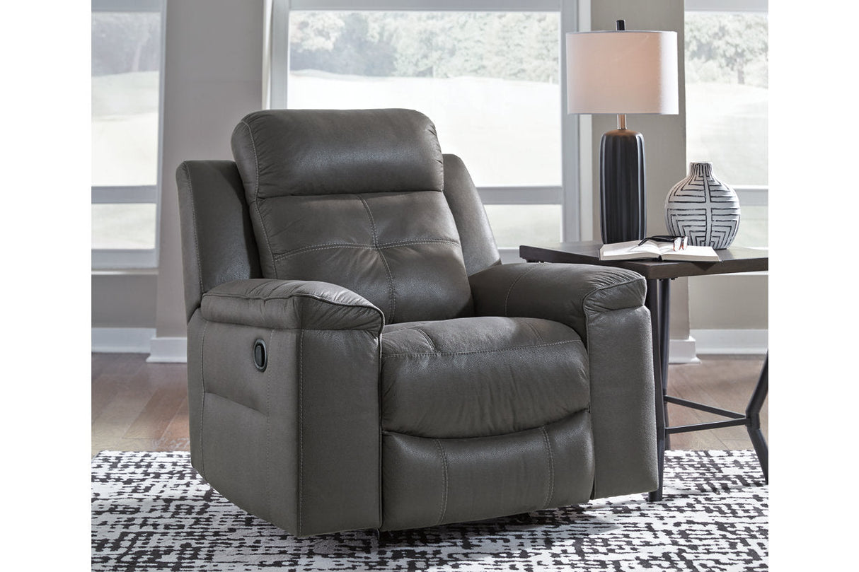 Jesolo Dark Gray Reclining Sofa and Recliner