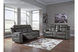 Jesolo Dark Gray Reclining Sofa and Loveseat