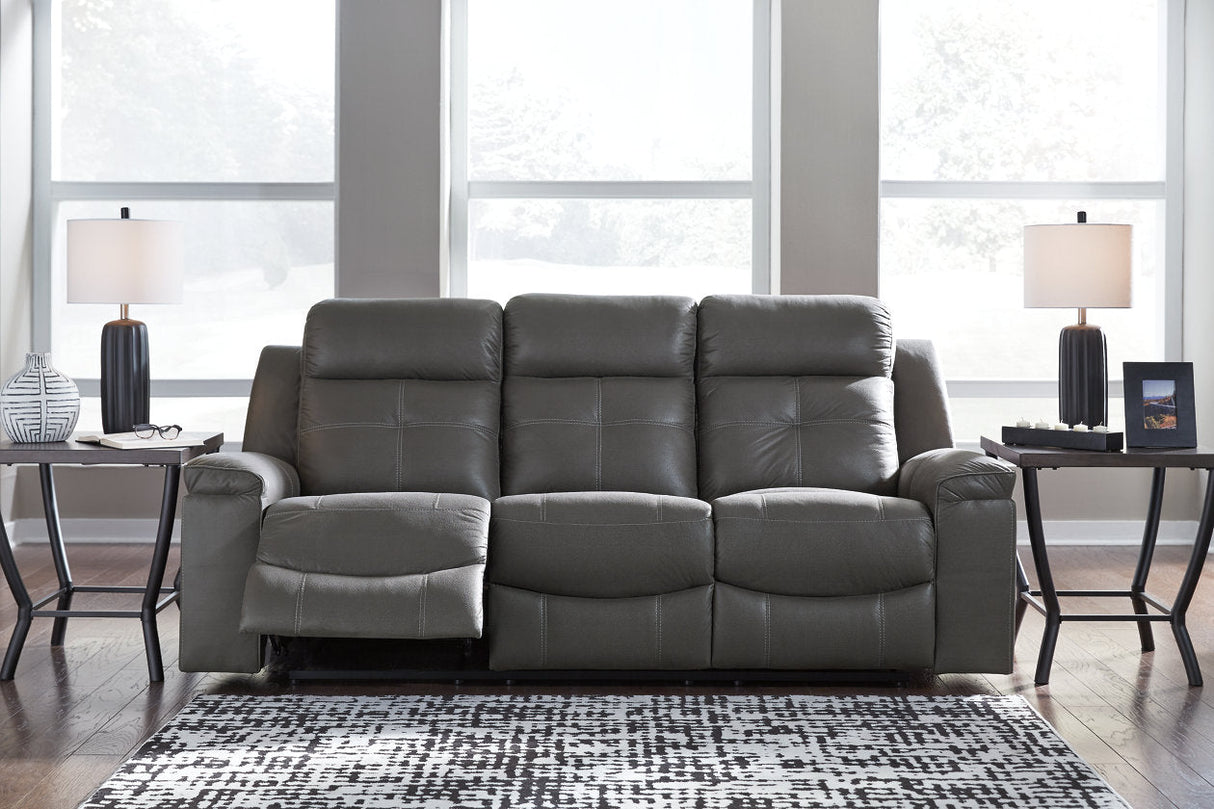 Jesolo Dark Gray Reclining Sofa and Recliner