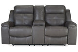 Jesolo Dark Gray Reclining Sofa, Loveseat and Recliner