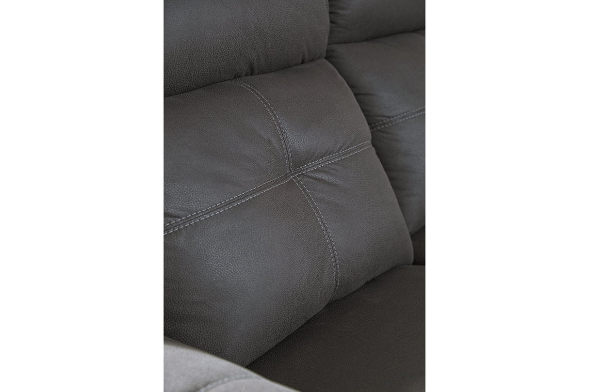 Jesolo Dark Gray Reclining Sofa, Loveseat and Recliner