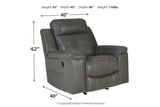 Jesolo Dark Gray Reclining Sofa and Recliner