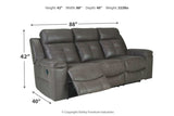 Jesolo Dark Gray Reclining Sofa and Recliner