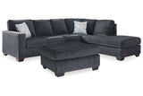 Altari Slate 2-Piece Sectional and Ottoman