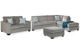 Altari Alloy 2-Piece Sleeper Sectional, Loveseat and Ottoman