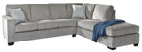 Altari Alloy 2-Piece RAF Chaise Sleeper Sectional