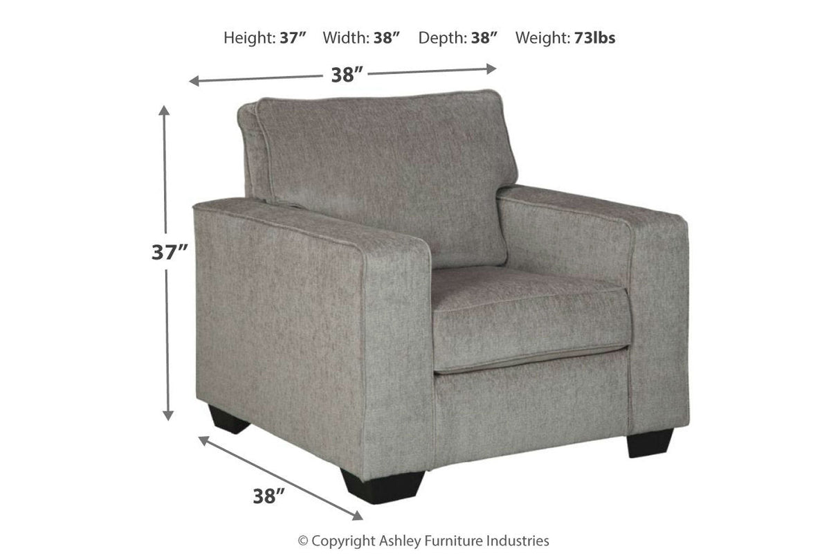 Altari Alloy Chair and Ottoman