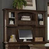 Hartshill Burnished Oak 2-door Hutch with Shelves