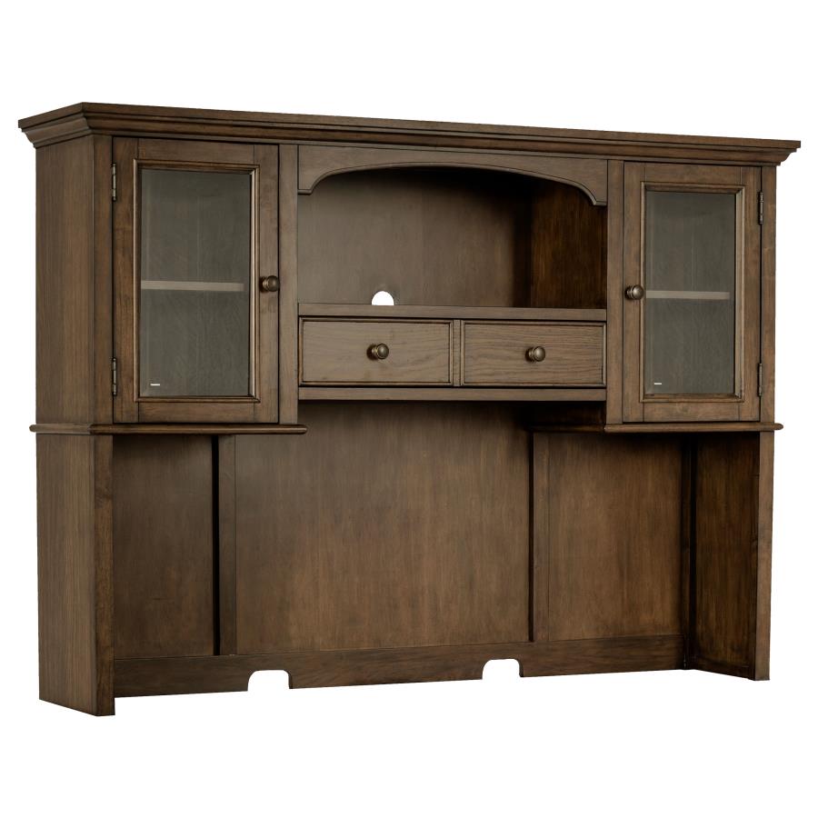 Hartshill Burnished Oak 2-door Hutch with Shelves