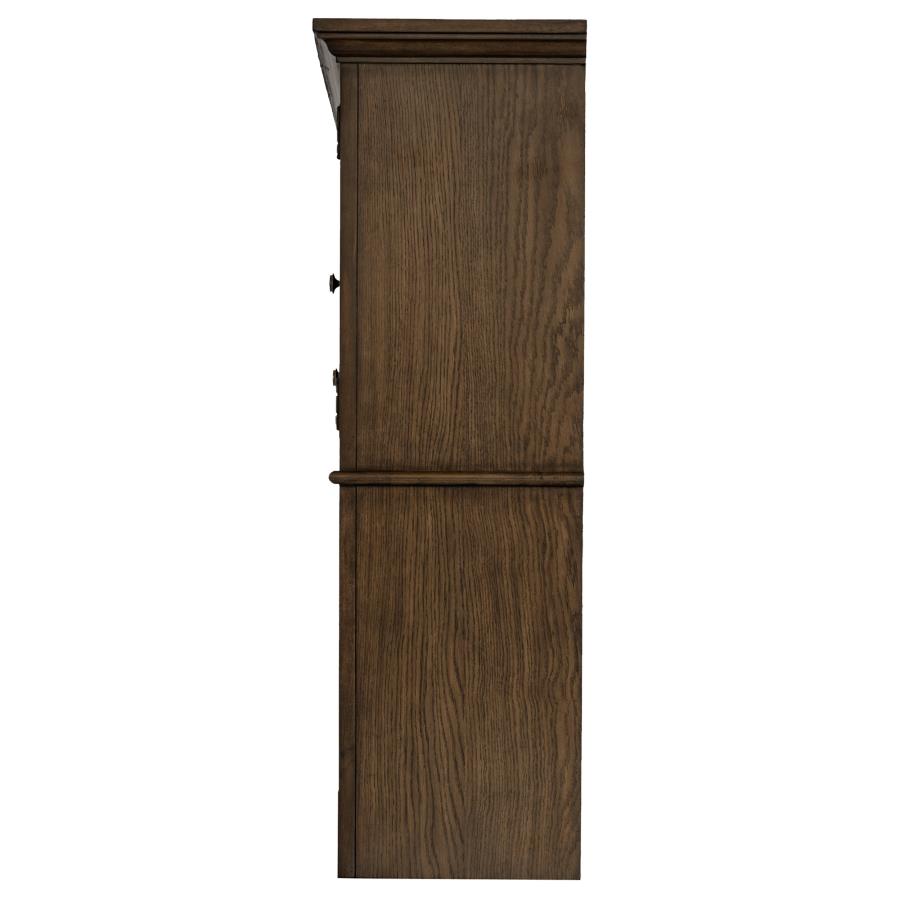 Hartshill Burnished Oak 2-door Hutch with Shelves