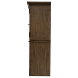 Hartshill Burnished Oak 2-door Hutch with Shelves
