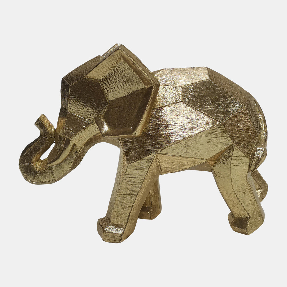 9" Geometric Elephant, Gold