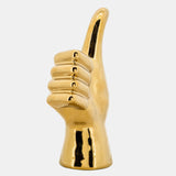 9"h Thumbs Up Table Deco, Gold