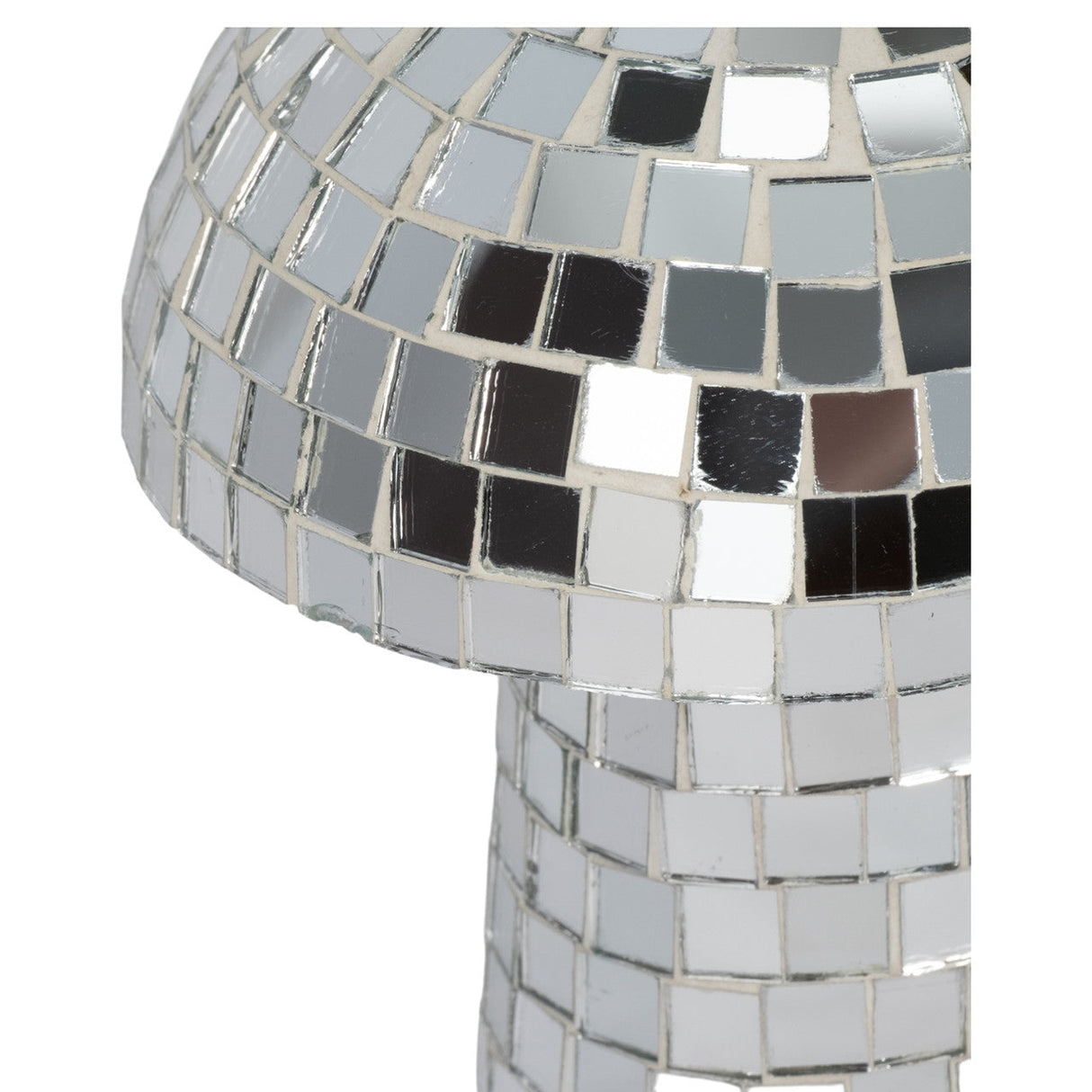 9" Mosaic Mushroom, Silver