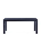 9-Piece Rockaway 70.86 Dining Set in Black with 8 Colbert Dining Chairs by Manhattan Comfort at Eve Furniture