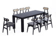 9-Piece Rockaway 70.86 Dining Set in Black with 8 Colbert Dining Chairs by Manhattan Comfort at Eve Furniture