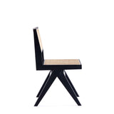 9-Piece Rockaway 70.86 Dining Set in Black with 8 Hamlet Side and Arm Chairs by Manhattan Comfort at Eve Furniture