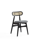 9-Piece Rockaway 70.86 Dining Set in Black with 8 Paragon 1.0 Dining Chairs by Manhattan Comfort at Eve Furniture