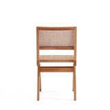 9-Piece Rockaway 70.86 Dining Set in Nature with 8 Hamlet Side and Arm Chairs by Manhattan Comfort at Eve Furniture