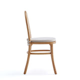 9-Piece Rockaway 70.86 Dining Set in Nature with 8 Paragon 1.0 Dining Chairs by Manhattan Comfort at Eve Furniture